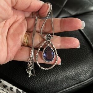 Brighton purple stone necklace.